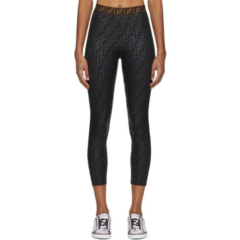 fendi black grey legging|Fendi leggings black tech.